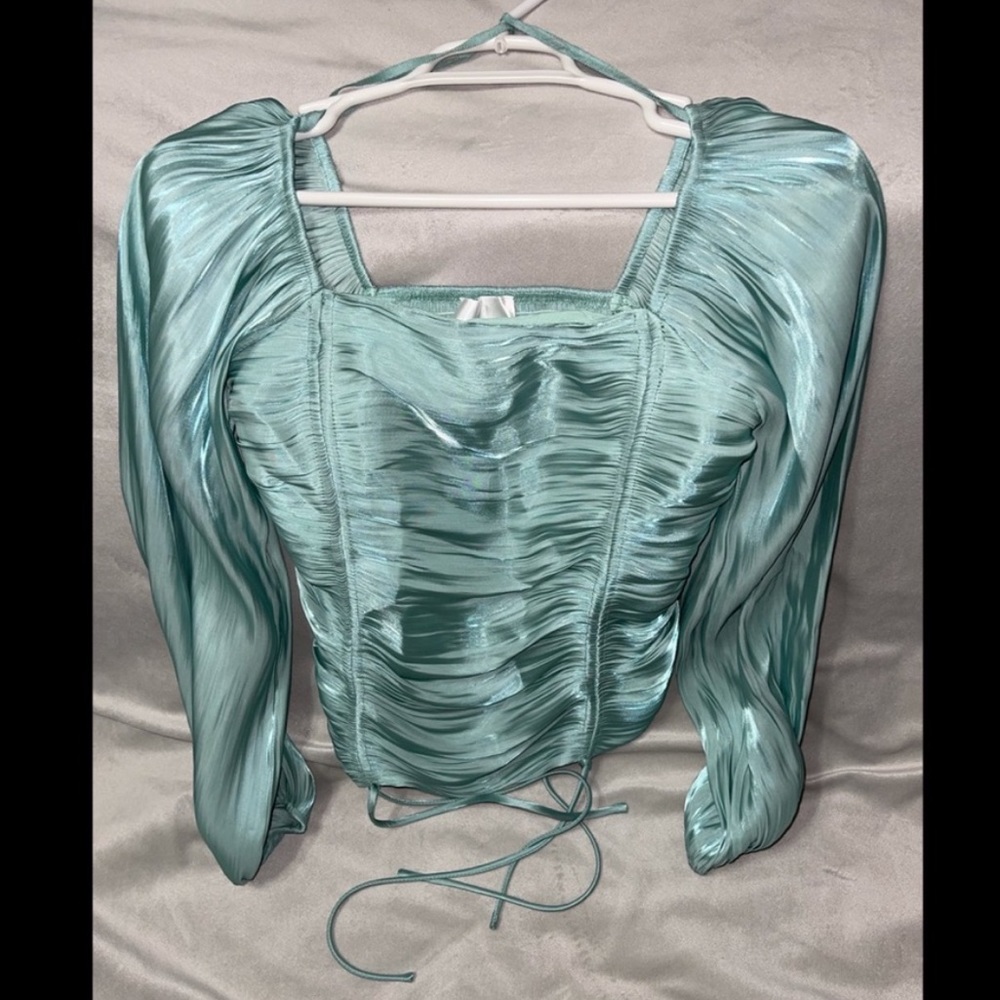 Line & dot Peyton satin blouse size xs - Picture 9 of 11